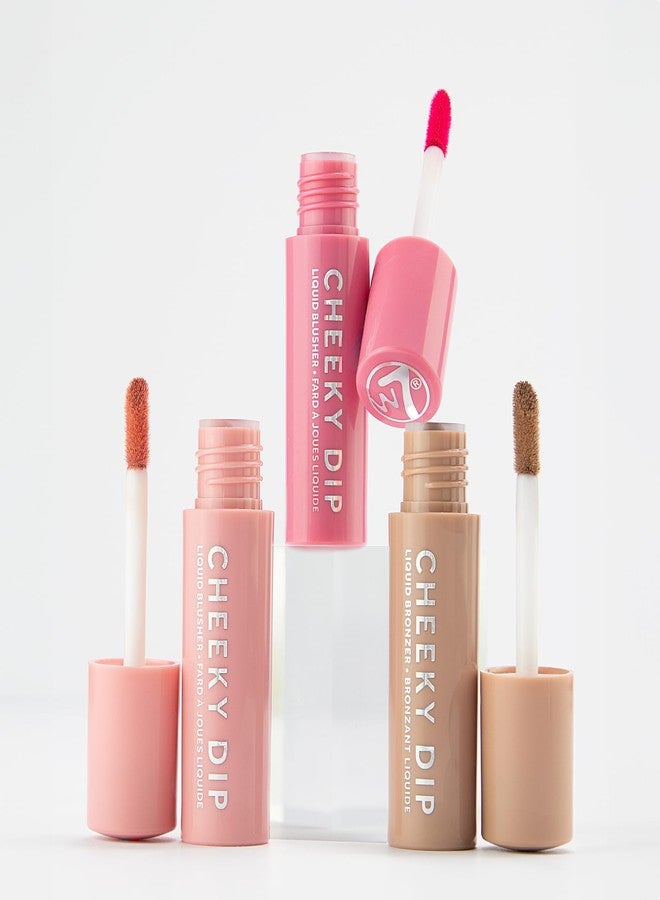 W7 Cheeky Cheeks Gift Set - Liquid Blusher & Bronzer Trio - Radiant Glow Makeup Gift - Image 2